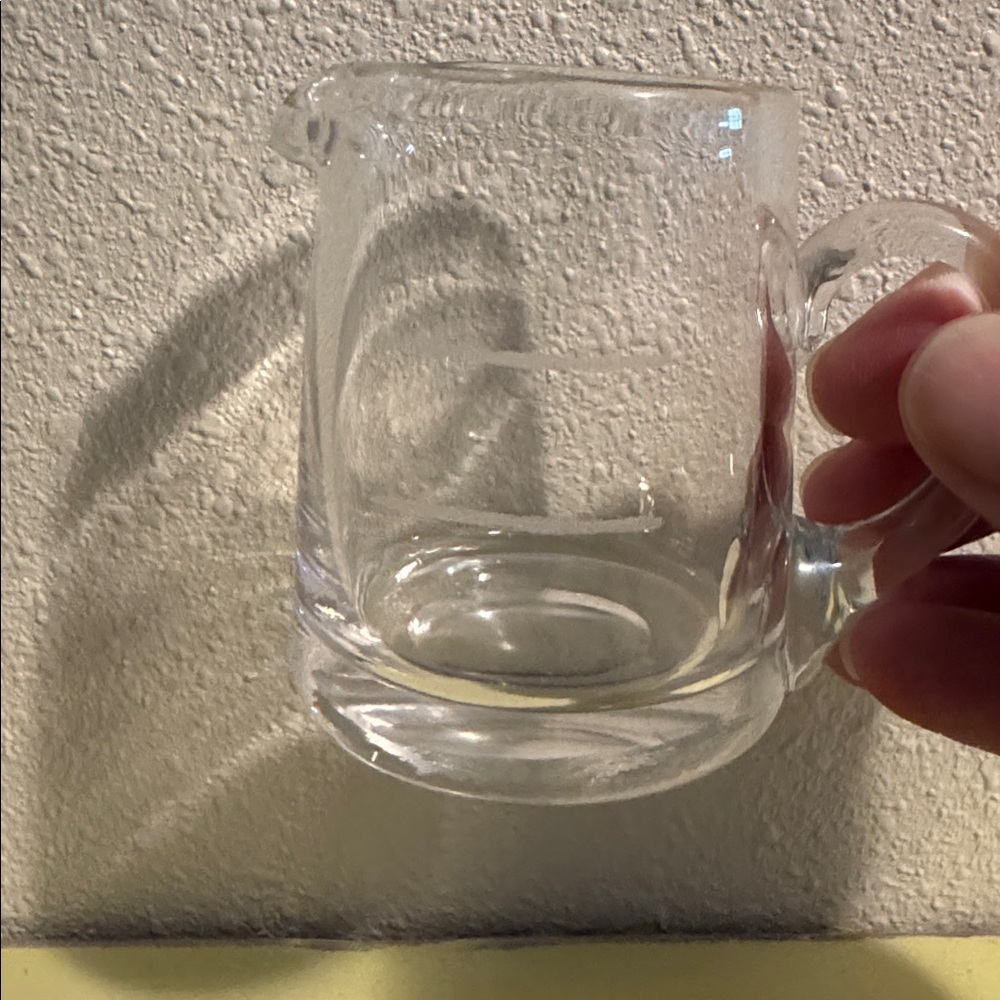 VTG Lenox Clear Glass Mini Pitcher for cream or espresso - Picture 4 of 5